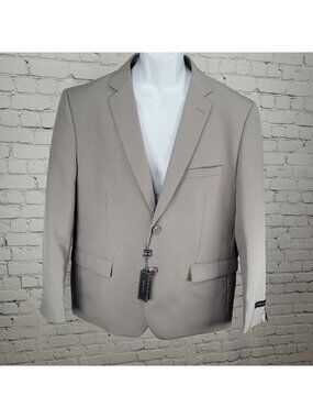 NWT Braveman Grey Slim Fit 2 Button Double Vent Blazer Suit Jacket Size 44S